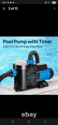 2.5 HP 8880 GPH Self Primming Swimming Pool Pump with Timer