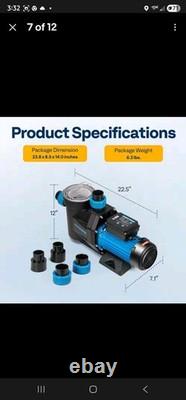 2.5 HP 8880 GPH Self Primming Swimming Pool Pump with Timer