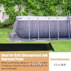2.5' x 20' Solar Swimming Pool Heating Panels for Inground & Above Ground Pool