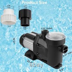 2.5HP 110V Swimming Pool Pump In/Above Ground with Motor Strainer Filter Basket