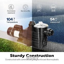 2.5HP In/Above Ground Swimming Pool Pump Self Primming Dual Speed 230V &Strainer