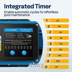 2.5HP Self-Priming Pool Pump & Timer Swimming Pool Above Ground Inground 8880GPH