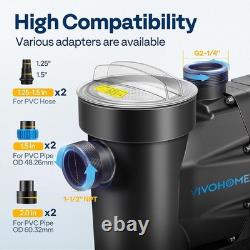 2.5HP Self-Priming Pool Pump & Timer Swimming Pool Above Ground Inground 8880GPH