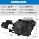 2.5hp Swimming Pool Pump Inground 98ft Hmax 9000gph 2'' Npt 110-240v For Hayward