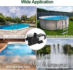 2.5HP Swimming Pool Pump for In/Above Ground Pool w Motor Strainer Filter Basket