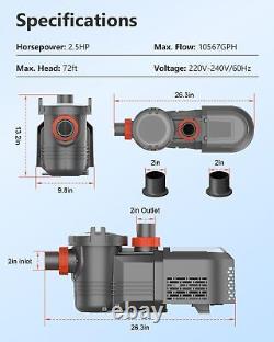 2.5HP Variable Speed Swimming Pool Pump