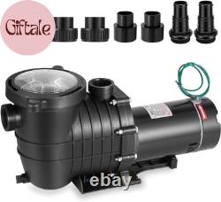 2 HP Pool Pump 6800 GPH Self Priming In/Above Ground Swimming Pool Pump 110V/220 2 HP Pool Pump 6800 GPH Self Priming In/Above Ground Swimming Pool Pump 110V/220