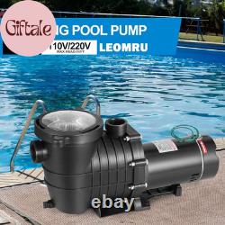 2 HP Pool Pump 6800 GPH Self Priming In/Above Ground Swimming Pool Pump 110V/220