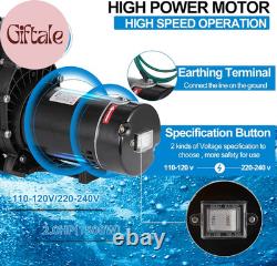 2 HP Pool Pump 6800 GPH Self Priming In/Above Ground Swimming Pool Pump 110V/220