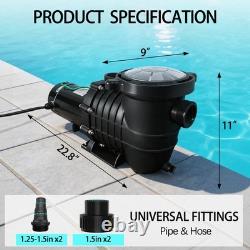 2 HP Swimming Pool Pump for Hayward, In-Ground Replacement & Strainer Basket