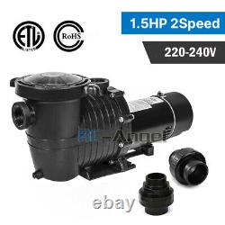 2 Speed 1.5HP 230v 1.5 NPT INGROUND Swimming POOL PUMP MOTOR withStrainer Hayward