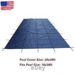 20×38 FT Heavy Duty Safety Cover, Winter Rectangle Above Inground Swimming Pool