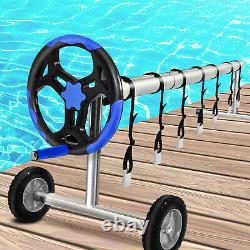 20 FT Swimming Pool Cover Reel Inground Cover Blanket Solar Reel Roller