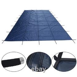 20' x 38' Inground Pool Safety Cover Winter Pool Cover For 18 x 36 ft Blue Mesh