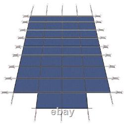 20' x 40' Inground Swimming Pool Safety Cover with4'x8' Center End Step & Hardware