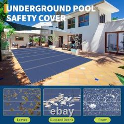 2038ft Inground Rectangle Safety Winter Swimming Pool Cover W Installation Tool