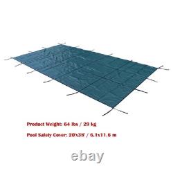 20x38 ft Pool Safety Cover Inground Swimming Pool Cover For 18x36 ft Rectangular