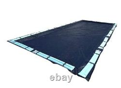 20x40' Dark Blue Winter Rectangular Inground Swimming Pool Cover Safety