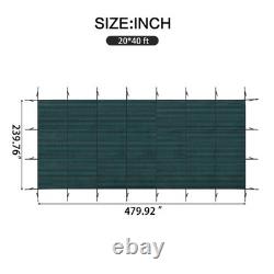20x40 ft Pool Safety Cover Rectangular Inground Swimming Pool Cover For 18x38 ft