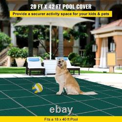 20x42 ft Swimming Pool Child Safe Mesh Cover Rectangle Inground Winter