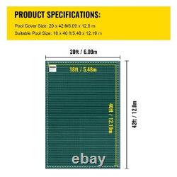 20x42 ft Swimming Pool Child Safe Mesh Cover Rectangle Inground Winter