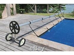 21ft Stainless Steel Extra Long Inground Solar Cover Swimming Pool Cover Reel