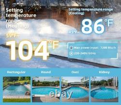 220/240V Swimming Pool Heater Electric for Inground Above Ground Pools 40000BTU