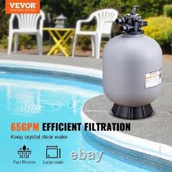 23.6 q. Ft. Sand Filter Above Inground Swimming Pool Filter 7-Way Multi-Port Val