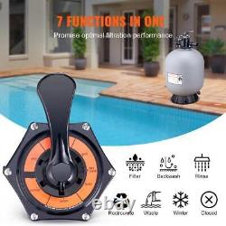 23.6 q. Ft. Sand Filter Above Inground Swimming Pool Filter 7-Way Multi-Port Val