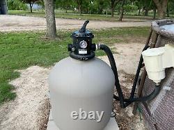 24 Above-Ground or In-Ground Swimming Pool Sand Filter System With 1.5 HP Pump