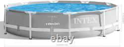 26701EH Pool X 30In Ground Premium 10Ft Prism Set above Frame Swimming Intex
