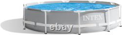 26701EH Pool X 30In Ground Premium 10Ft Prism Set above Frame Swimming Intex