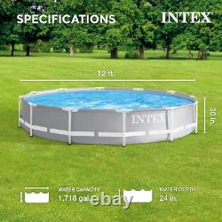26711EH Prism Frame Premium above Ground Swimming Pool Set 12Ft X 30In Includ