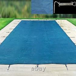 26ft x 14ft Winter Debris Cover Swimming Pool In-Ground Steel P-Spring Fixings