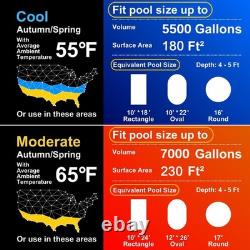 27000BTU Swimming Pool Heater Electric for Inground Above Ground Pools 7000 Gal