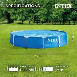 28211EH Metal Frame above Ground Swimming Pool Set 12Ft X 30In Includes 530 G