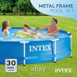 28211EH Metal Frame above Ground Swimming Pool Set 12Ft X 30In Includes 530 G