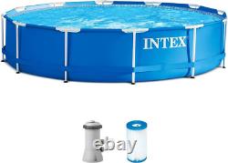 28211EH Metal Frame above Ground Swimming Pool Set 12Ft X 30In Includes 530 G