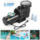 2hp 110-240v Inground Swimming Pool Pump Motor Strainer For Pump Replacement Us