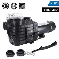 2HP 110-240v 6500GPH INGROUND Swimming POOL PUMP MOTOR with Strainer 2 thread NPT