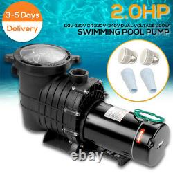 2HP 110-240v Inground Swimming Pool pump motor Strainer UL Certified USA