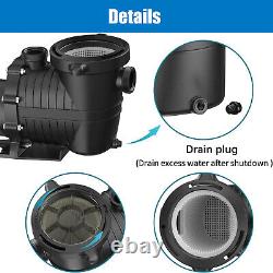 2HP 115-230V Inground Swimming Pool pump motor Strainer Hayward Replace 6500GPH