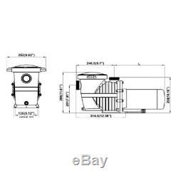 2HP 115-230v Inground Swimming Pool pump motor Strainer Hayward Replacement