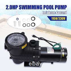 2HP 6800GPH Inground Swimming POOL PUMP with Strainer Basket Dual Voltage 110-240V