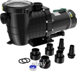 2HP Above/In Ground Pool Pump, 115V/230V 6900GPH Self Priming