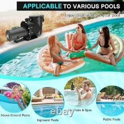 2HP Above/In Ground Pool Pump, 115V/230V 6900GPH Self Priming