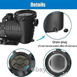 2HP Dual Speed High-Flo INGROUND Swimming POOL PUMP Strainer Energy Saving 230v