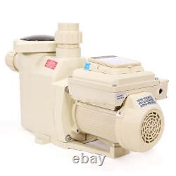 2HP High-Flo Variable Speed Swimming Pool Pump Inground 230V, 1.5 / 2 Fitting