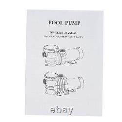 2HP Swimming Pool Pump 1-Speed Motor Strainer High-Flow Inground Pump