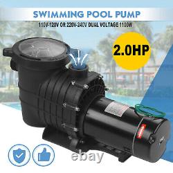 2HP Swimming Pool Pump Inground Dual Voltage High Flow 110/220V 1500W